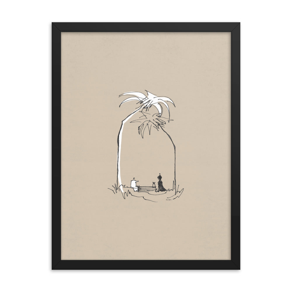 Woman at the Well Minimalist (John 4:4-26) - Framed