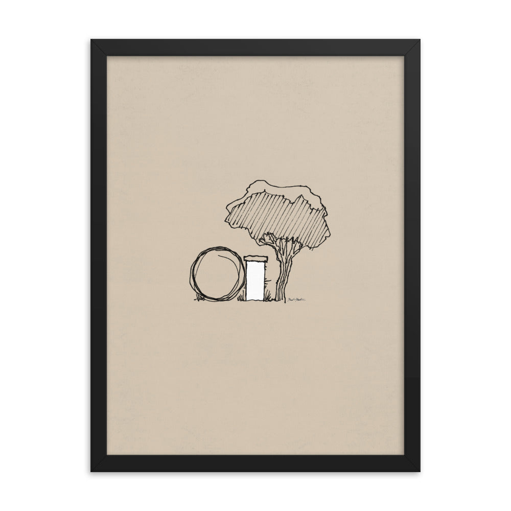 Empty Tomb Minimalist Art - Framed