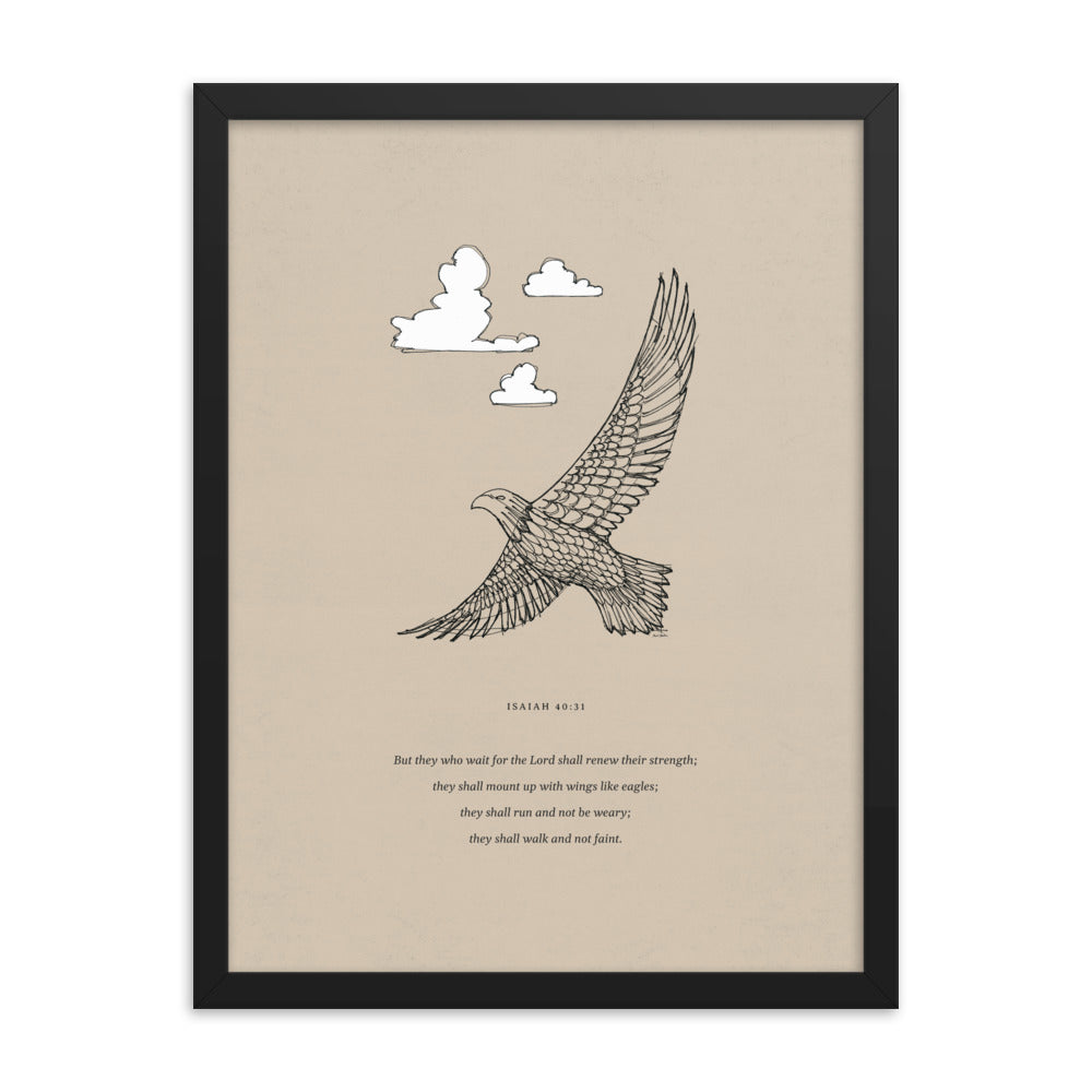 Mount Up with Wings Like Eagles Isaiah 40:31 - Framed