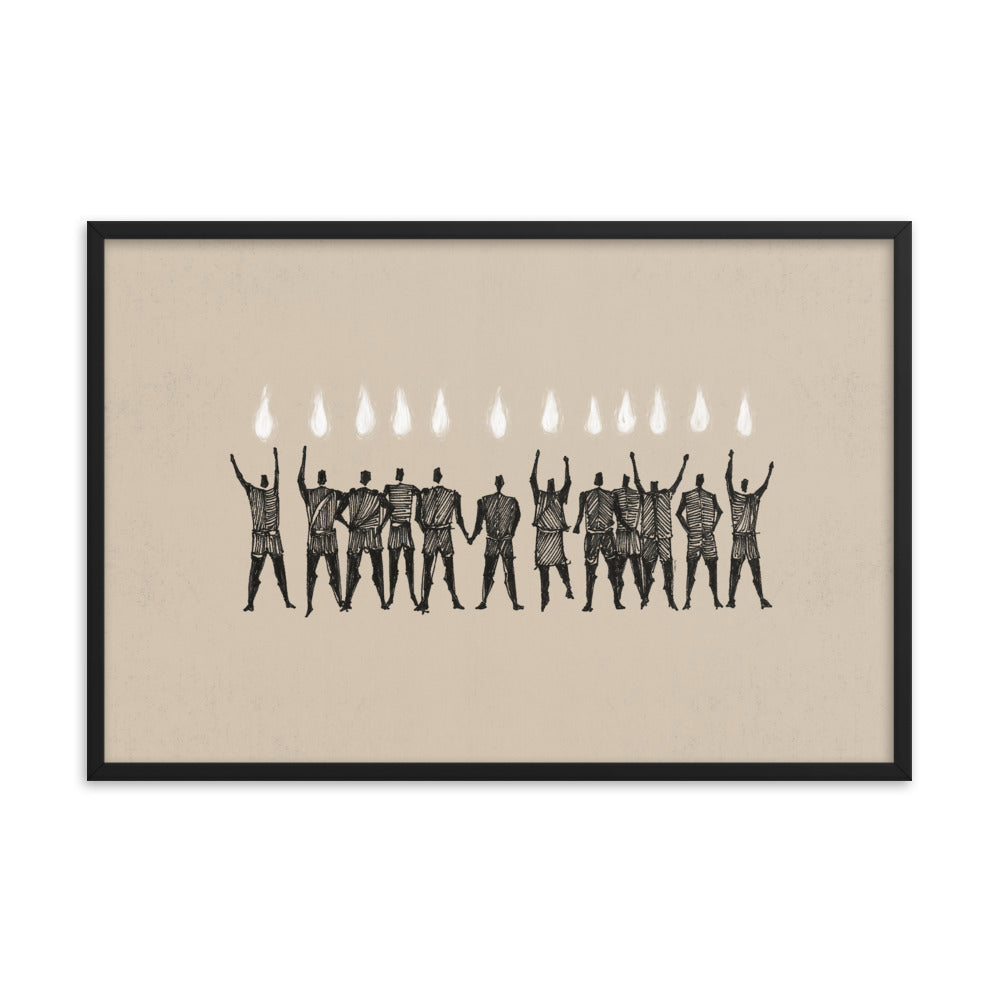 Holy Spirit Pentecost Tongues Fire - Framed