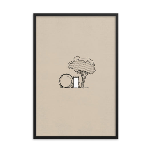 Empty Tomb Minimalist Art - Framed