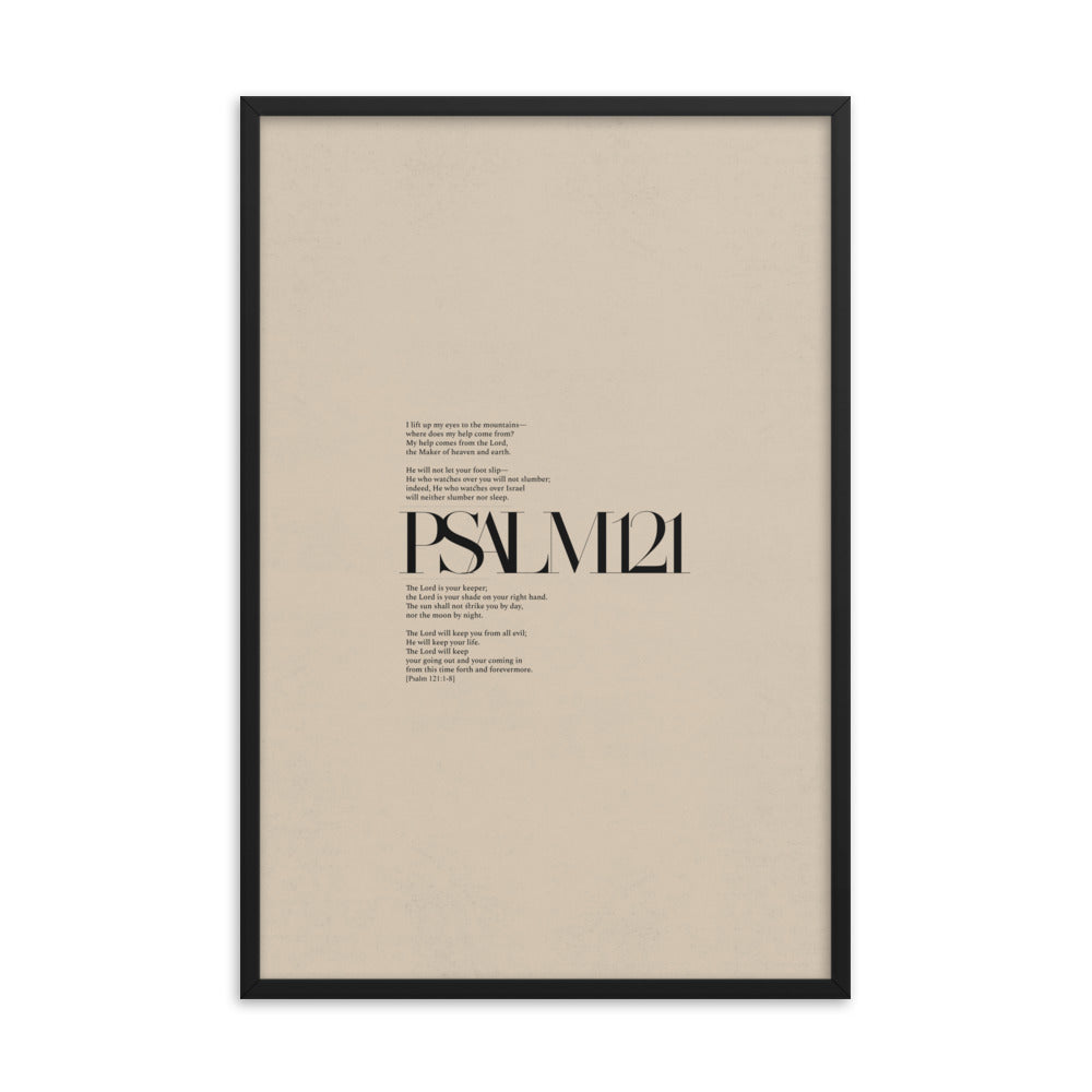 Psalm 121 Full Chapter Minimalist Design - Framed