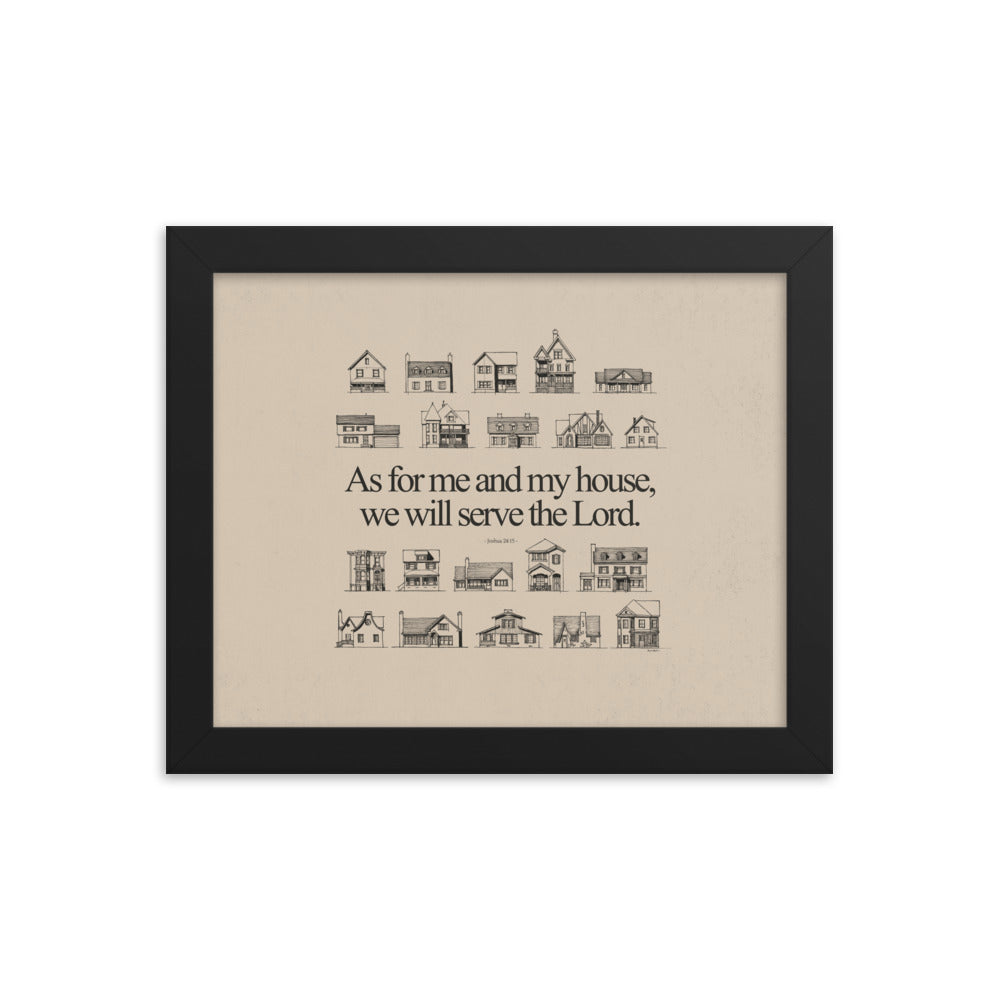 As For Me and My House Joshua 24:15 - Framed