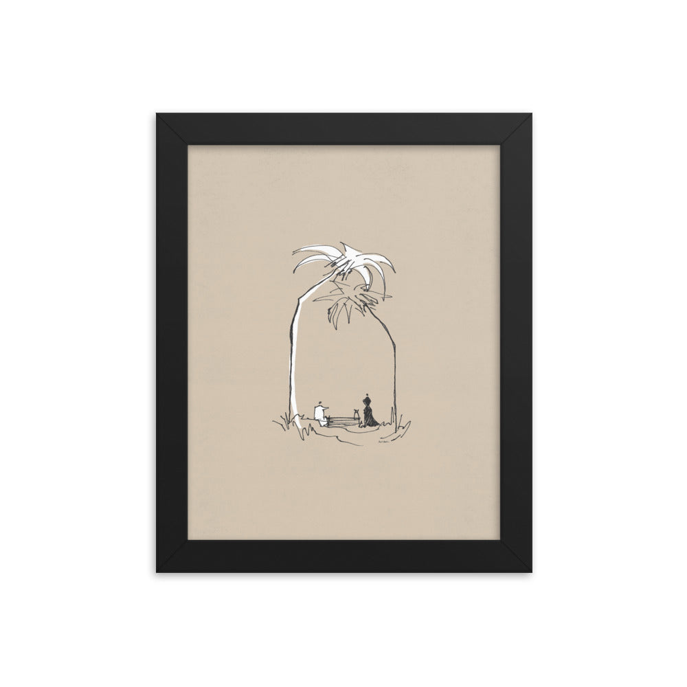 Woman at the Well Minimalist (John 4:4-26) - Framed