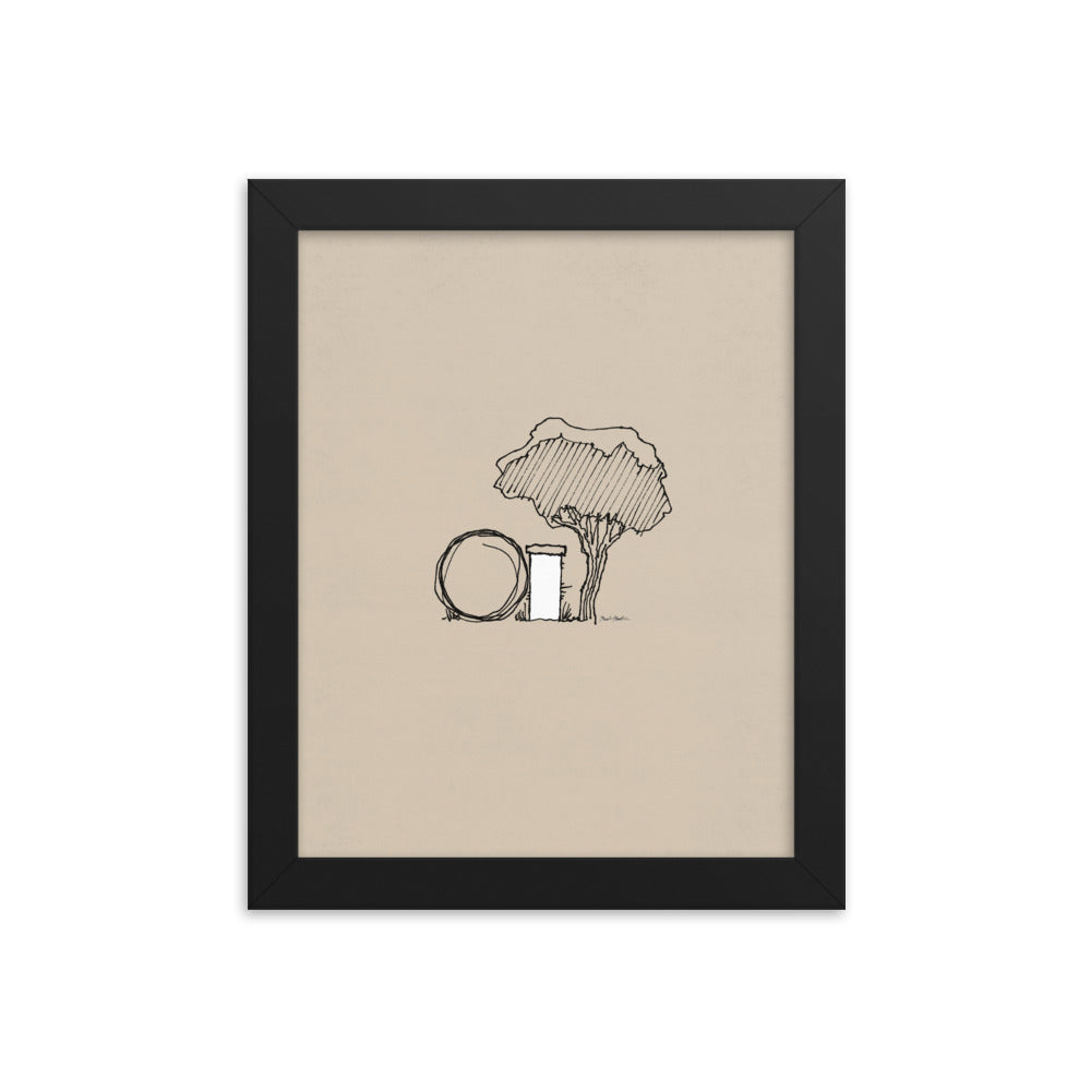 Empty Tomb Minimalist Art - Framed