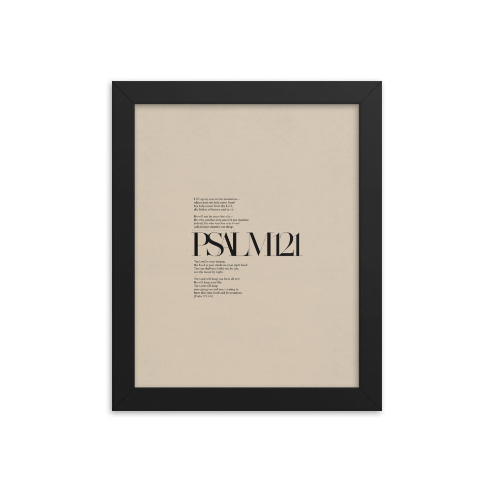 Psalm 121 Full Chapter Minimalist Design - Framed