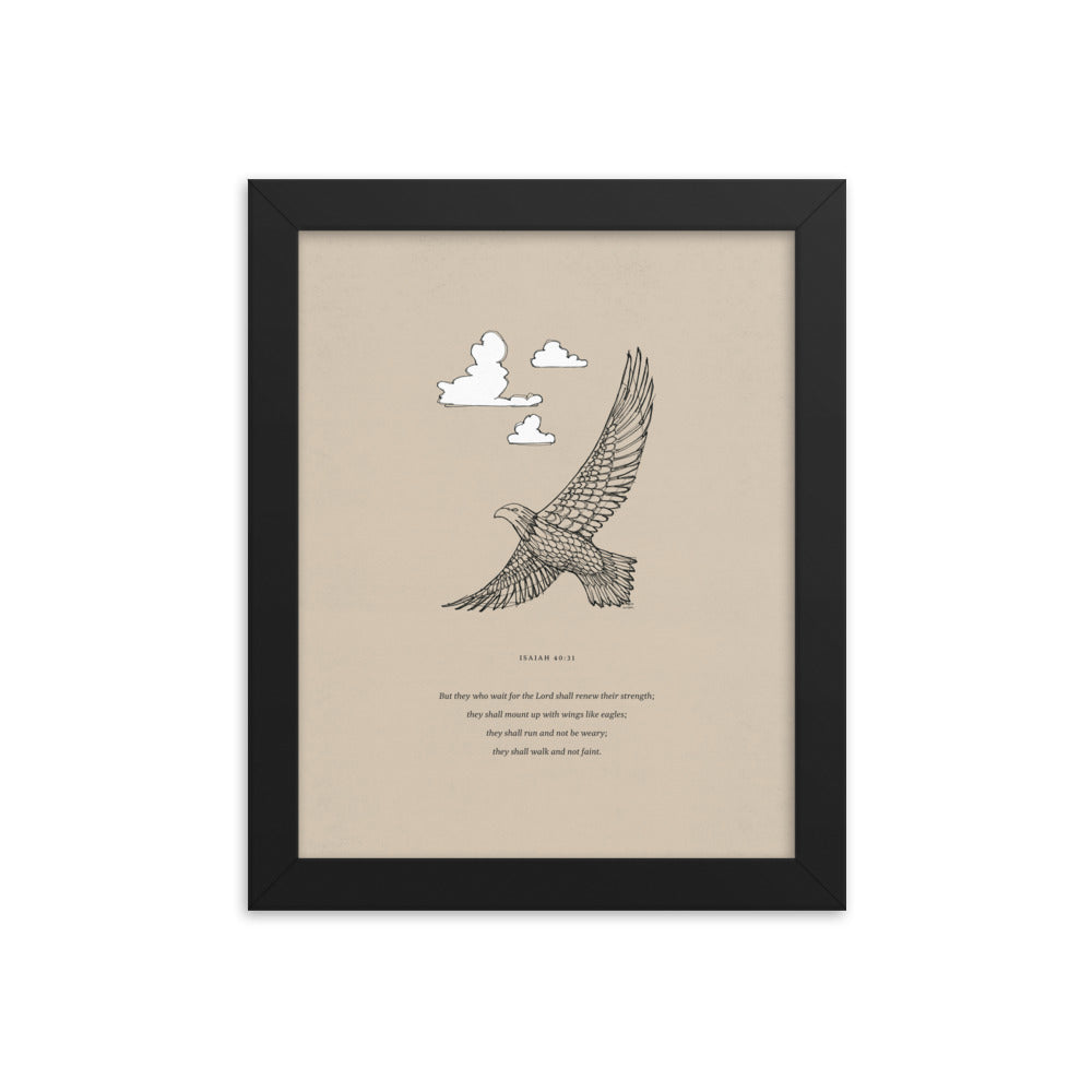 Mount Up with Wings Like Eagles Isaiah 40:31 - Framed