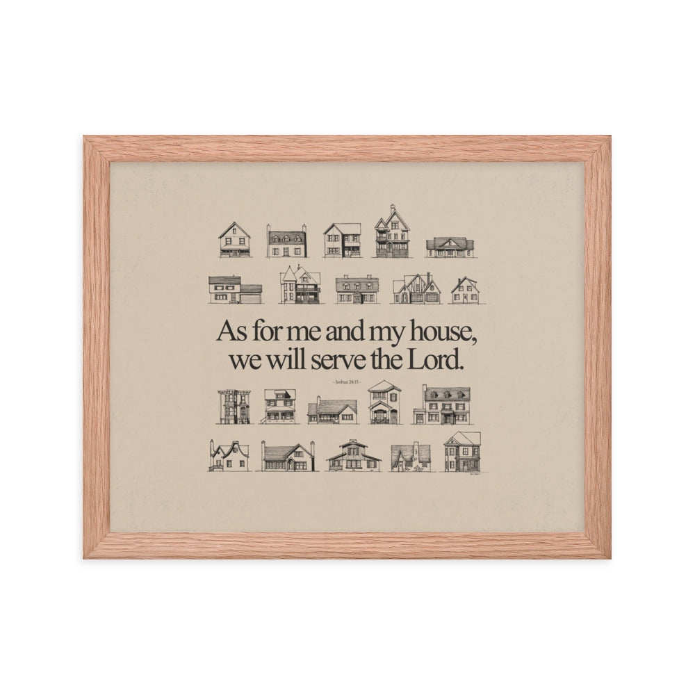 As For Me and My House Joshua 24:15 - Framed