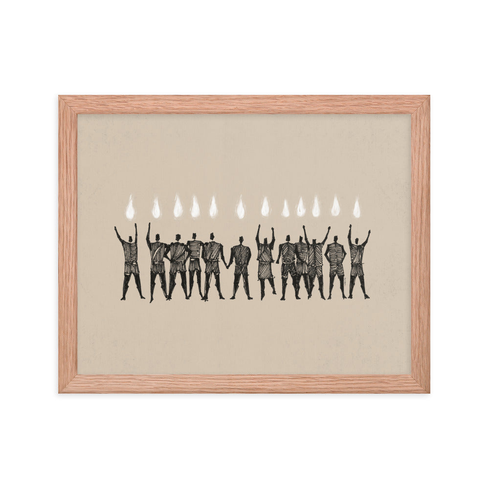 Holy Spirit Pentecost Tongues Fire - Framed