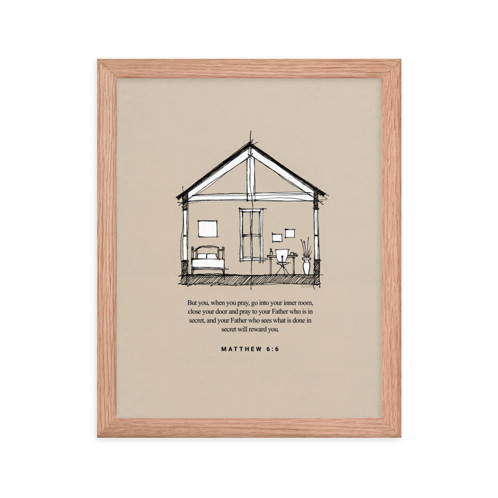 Inner Room Prayer Matthew 6 - Framed