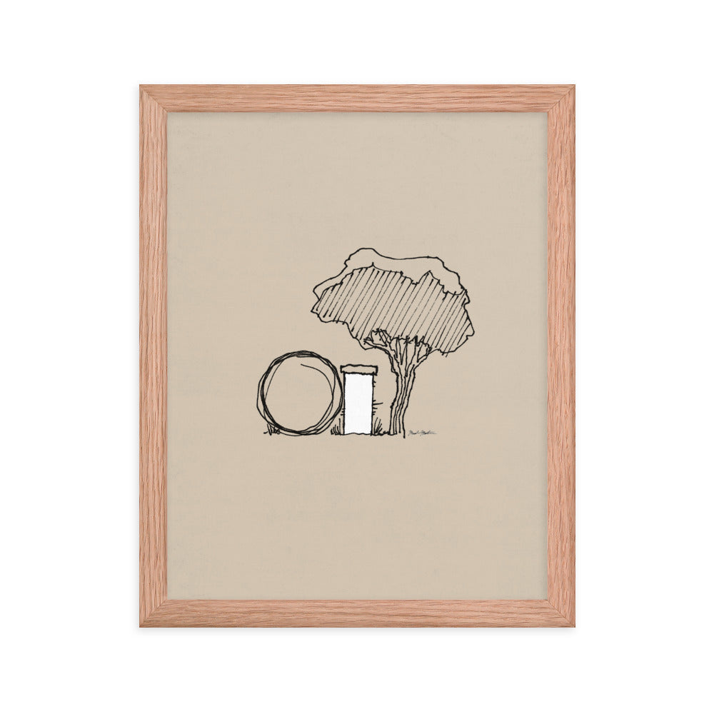 Empty Tomb Minimalist Art - Framed