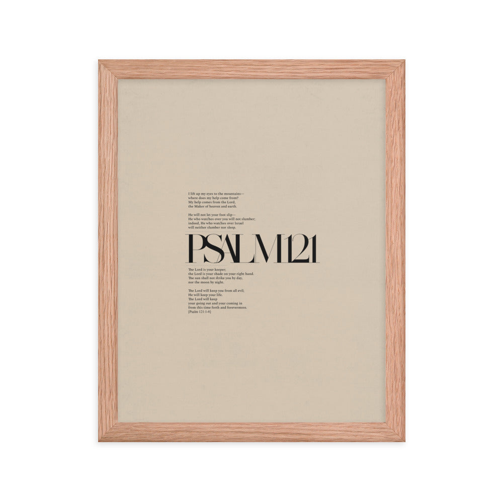 Psalm 121 Full Chapter Minimalist Design - Framed