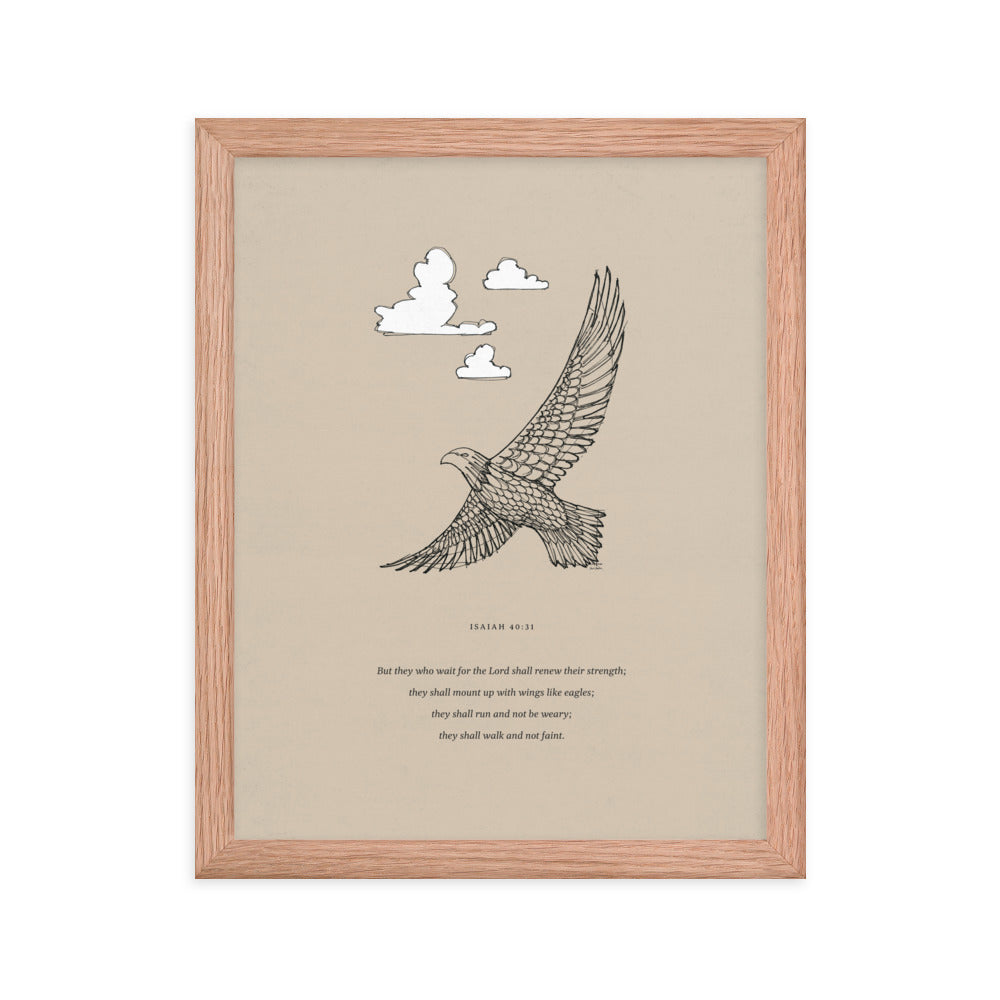 Mount Up with Wings Like Eagles Isaiah 40:31 - Framed