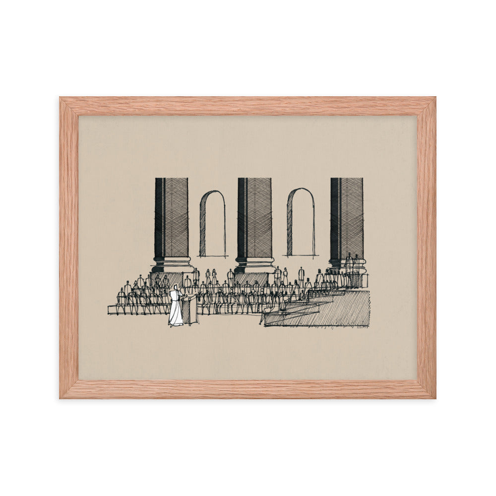 Jesus Teaching in the Synagogue on Sabbath - Framed