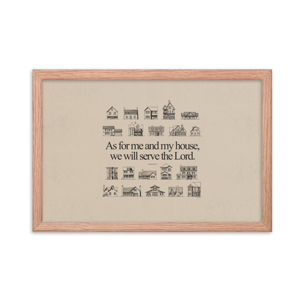 As For Me and My House Joshua 24:15 - Framed