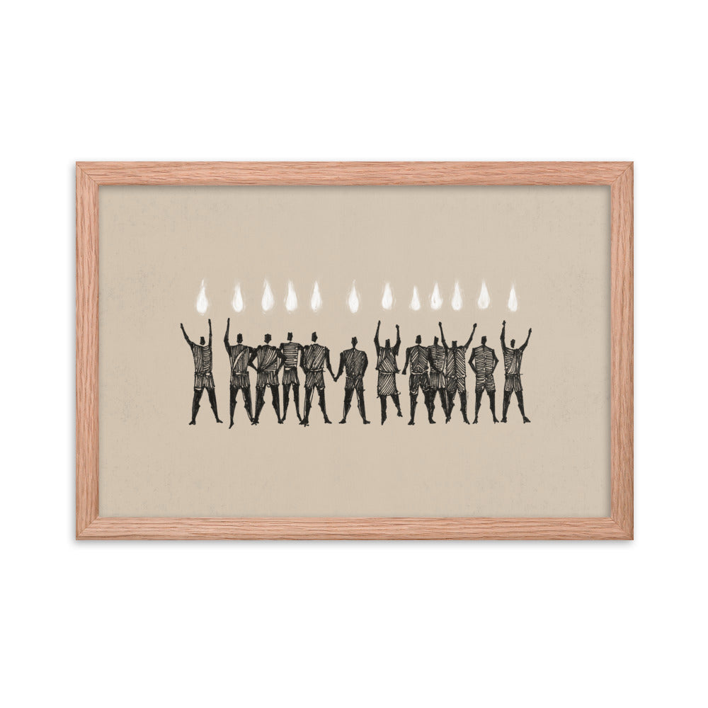 Holy Spirit Pentecost Tongues Fire - Framed