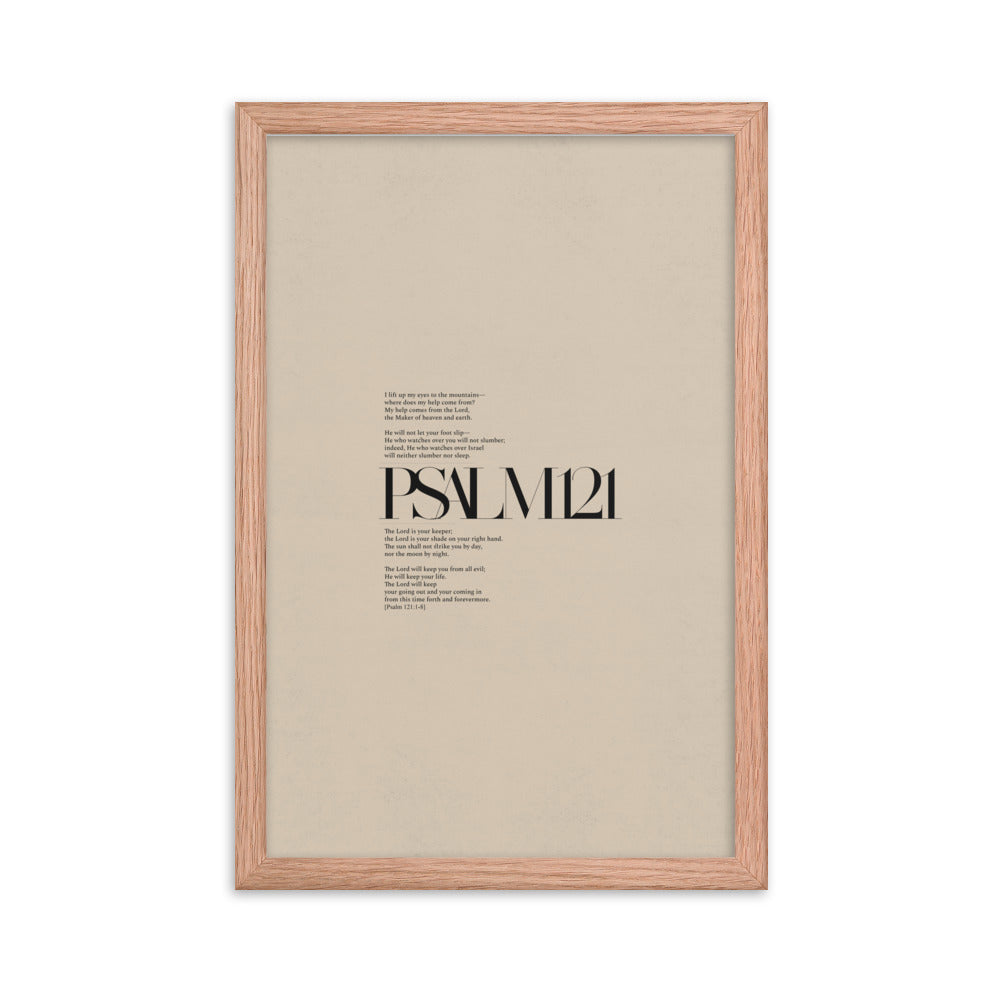 Psalm 121 Full Chapter Minimalist Design - Framed