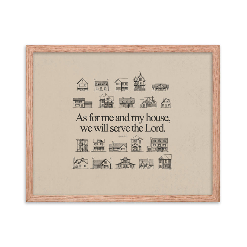 As For Me and My House Joshua 24:15 - Framed