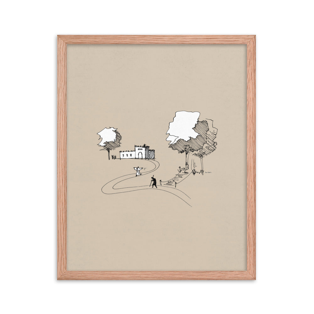 Prodigal Son Parable Minimalist Sketch - Framed