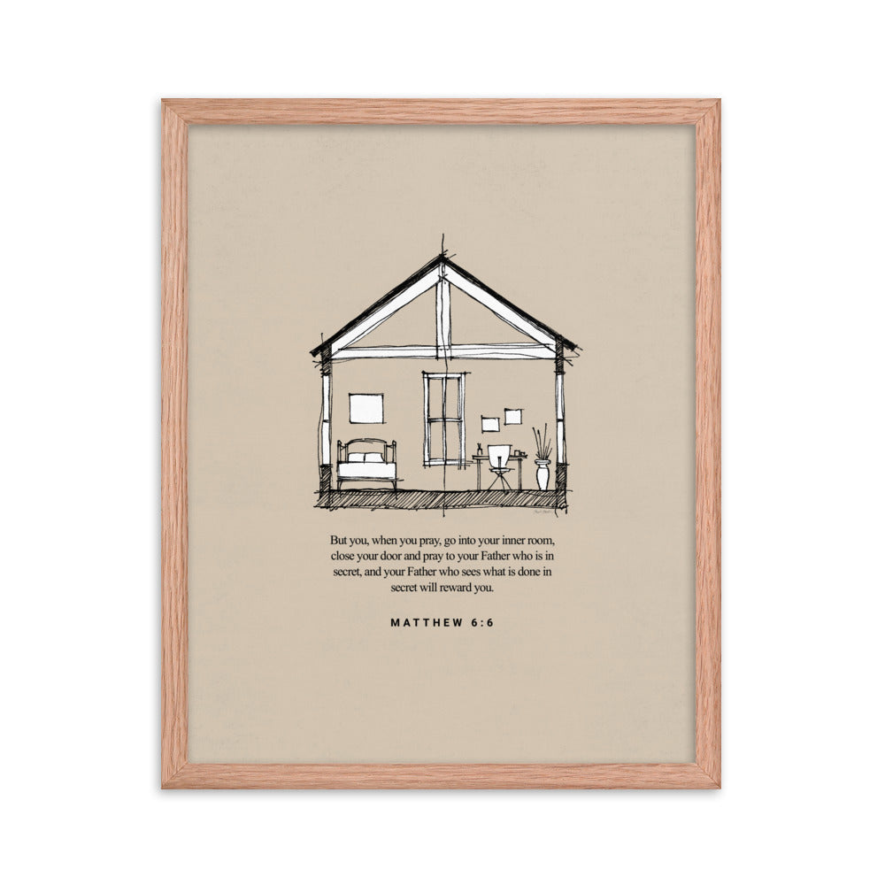 Inner Room Prayer Matthew 6 - Framed