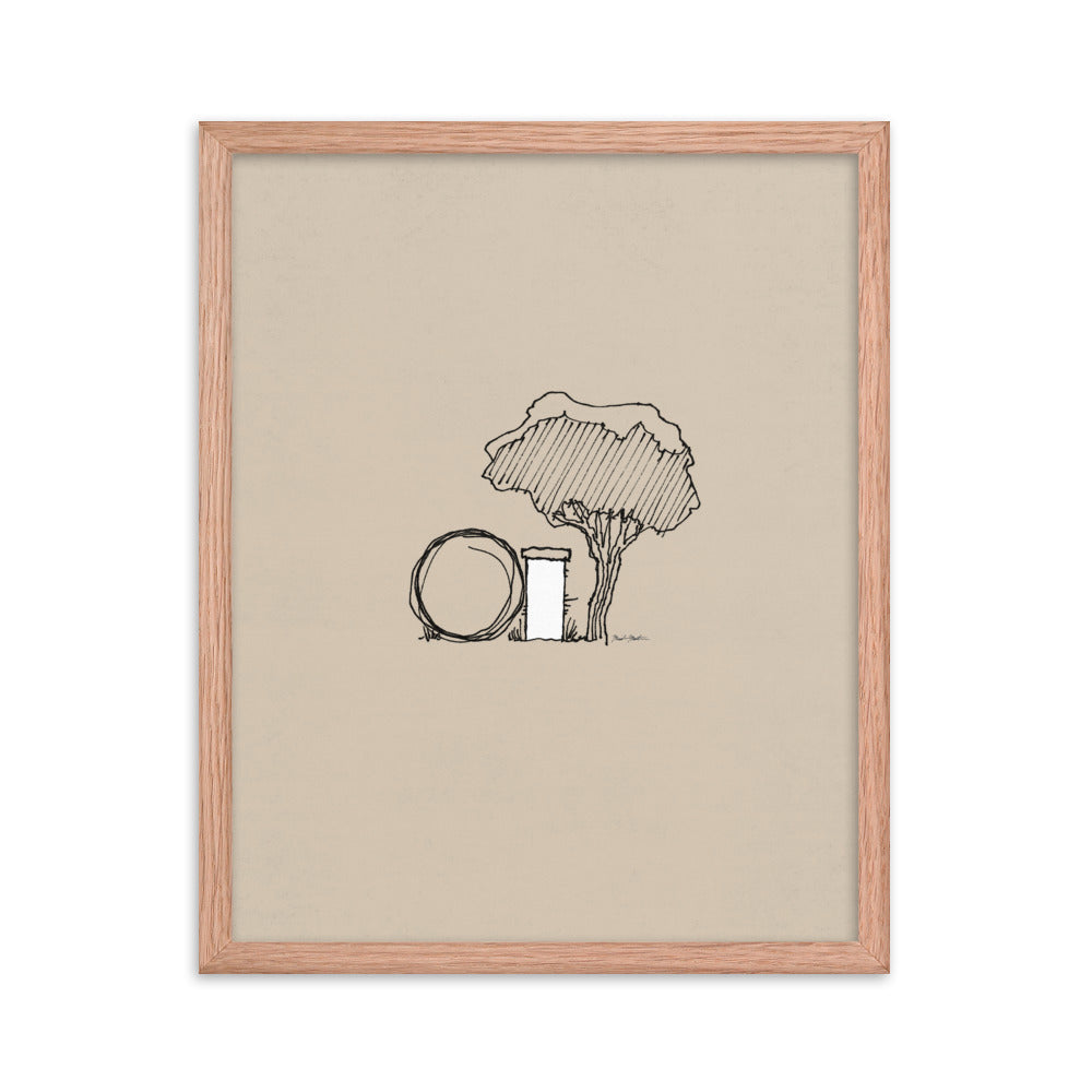 Empty Tomb Minimalist Art - Framed