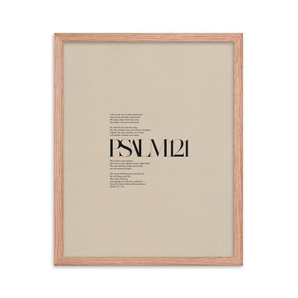 Psalm 121 Full Chapter Minimalist Design - Framed