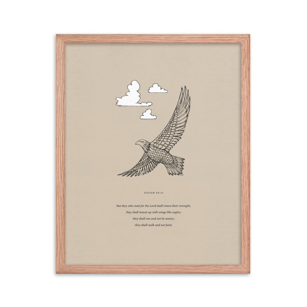 Mount Up with Wings Like Eagles Isaiah 40:31 - Framed