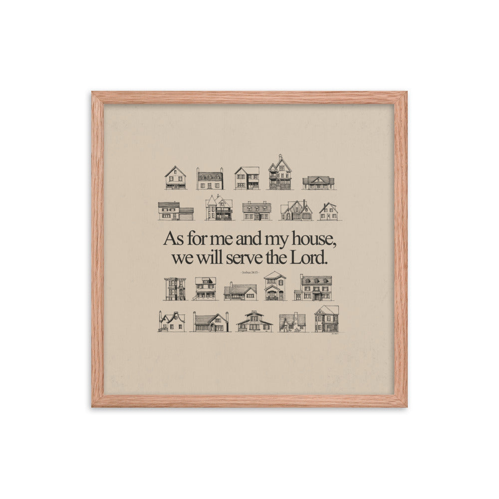 As For Me and My House Joshua 24:15 - Framed