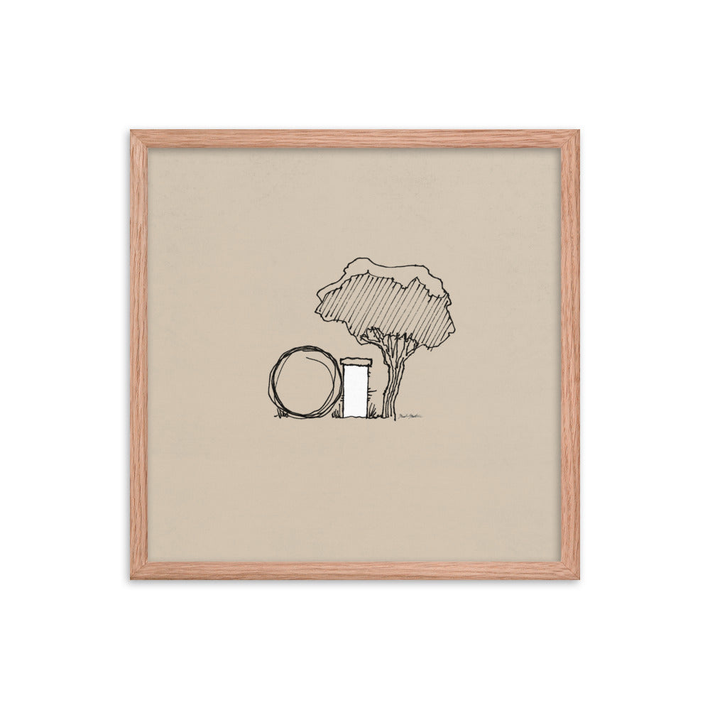 Empty Tomb Minimalist Art - Framed