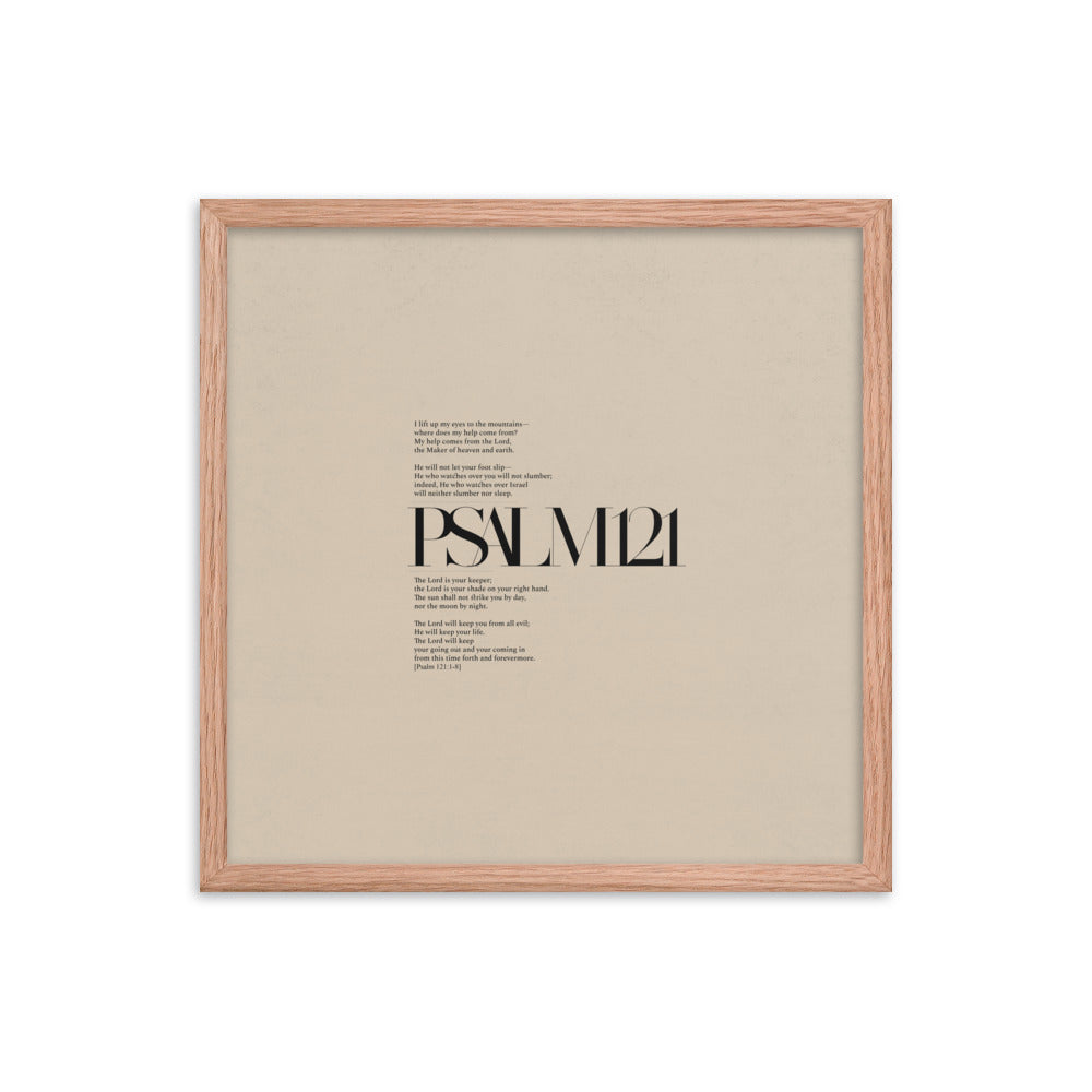 Psalm 121 Full Chapter Minimalist Design - Framed