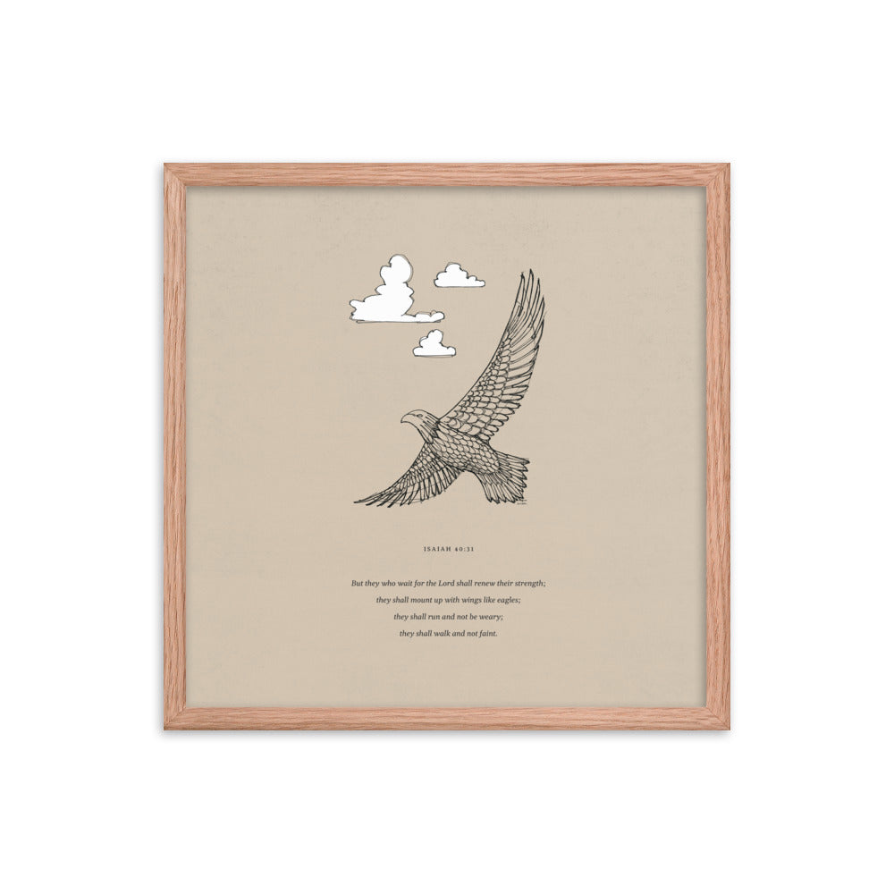 Mount Up with Wings Like Eagles Isaiah 40:31 - Framed