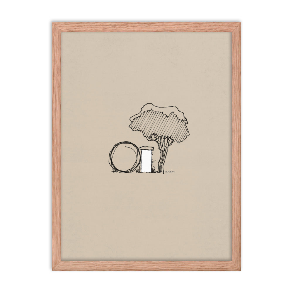 Empty Tomb Minimalist Art - Framed