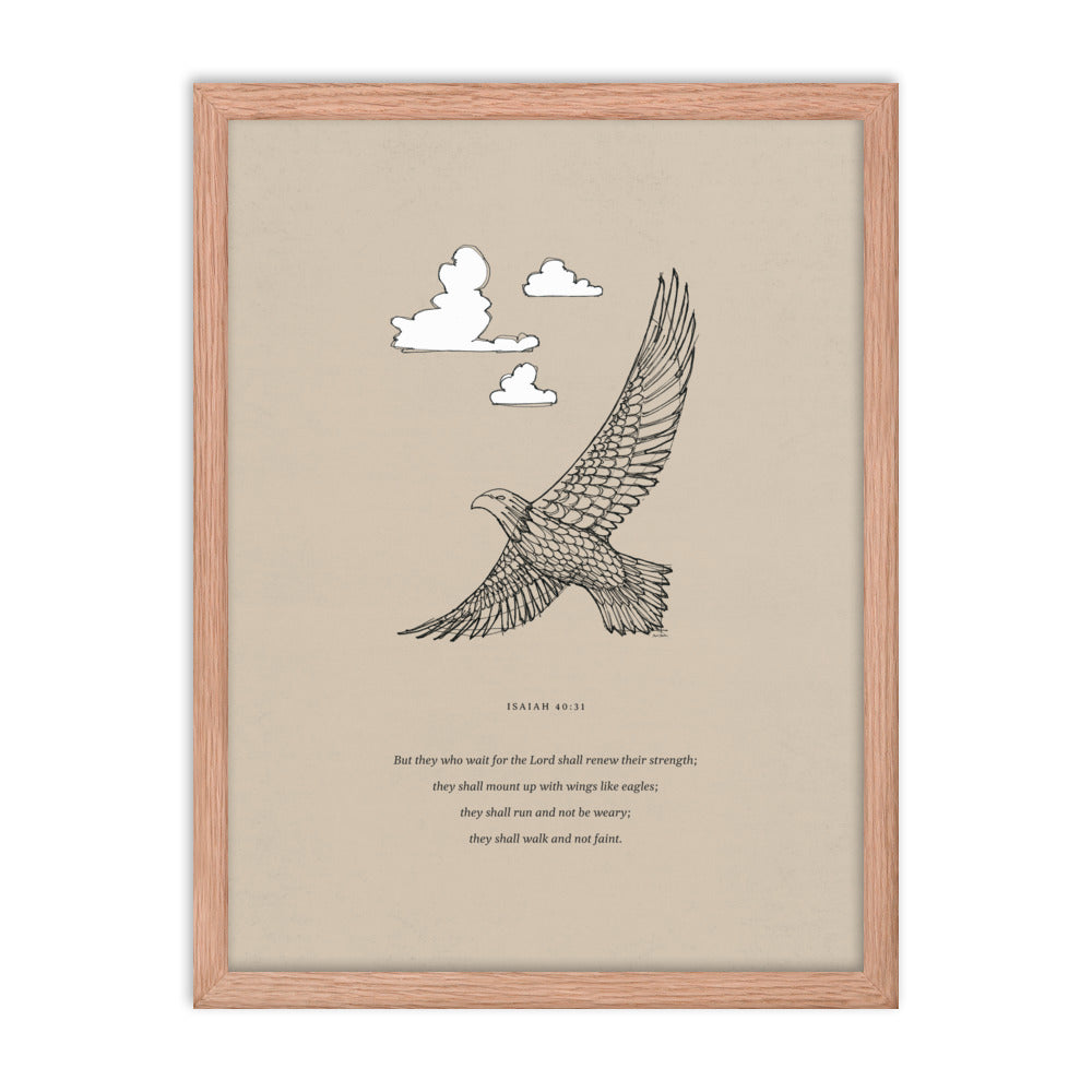 Mount Up with Wings Like Eagles Isaiah 40:31 - Framed