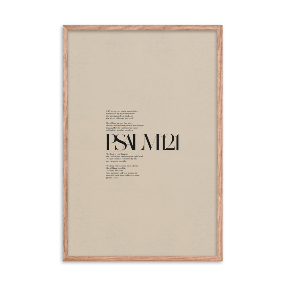 Psalm 121 Full Chapter Minimalist Design - Framed