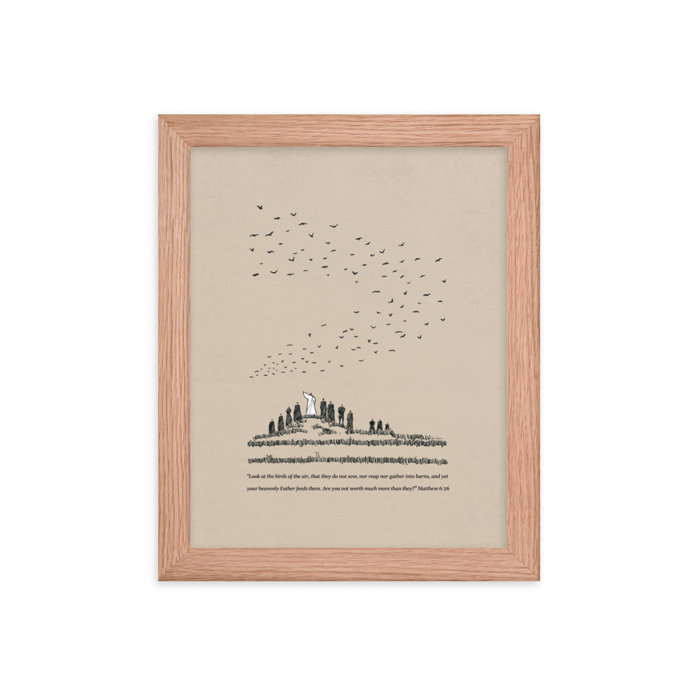 Look at the Birds Matthew 6:26 - Framed