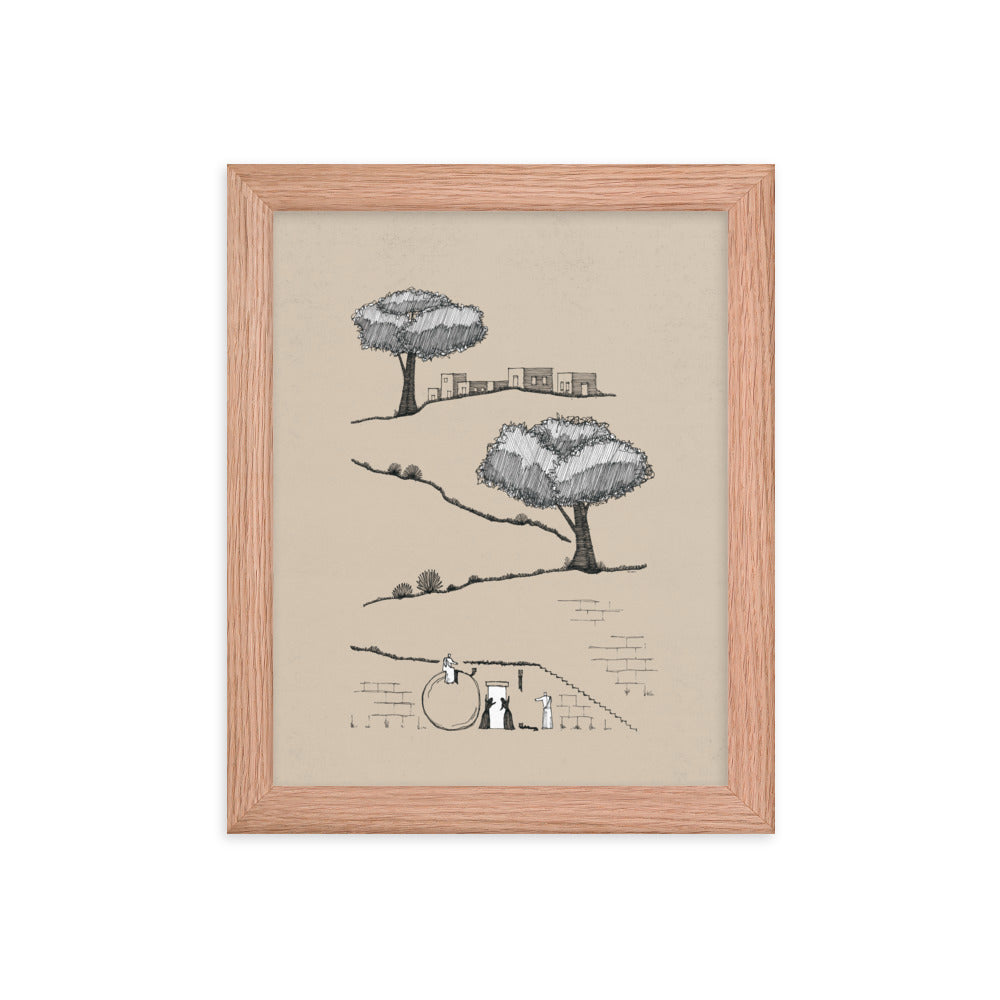 He is Risen Empty Tomb - Framed