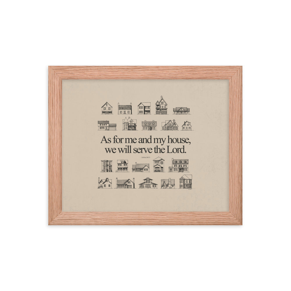 As For Me and My House Joshua 24:15 - Framed