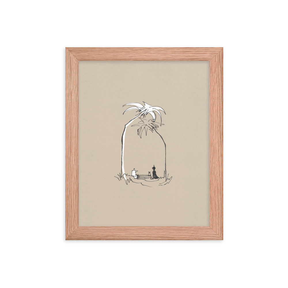 Woman at the Well Minimalist (John 4:4-26) - Framed