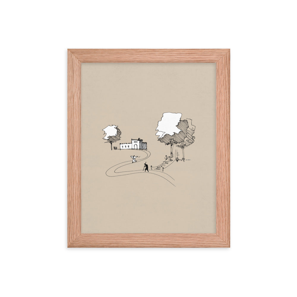 Prodigal Son Parable Minimalist Sketch - Framed