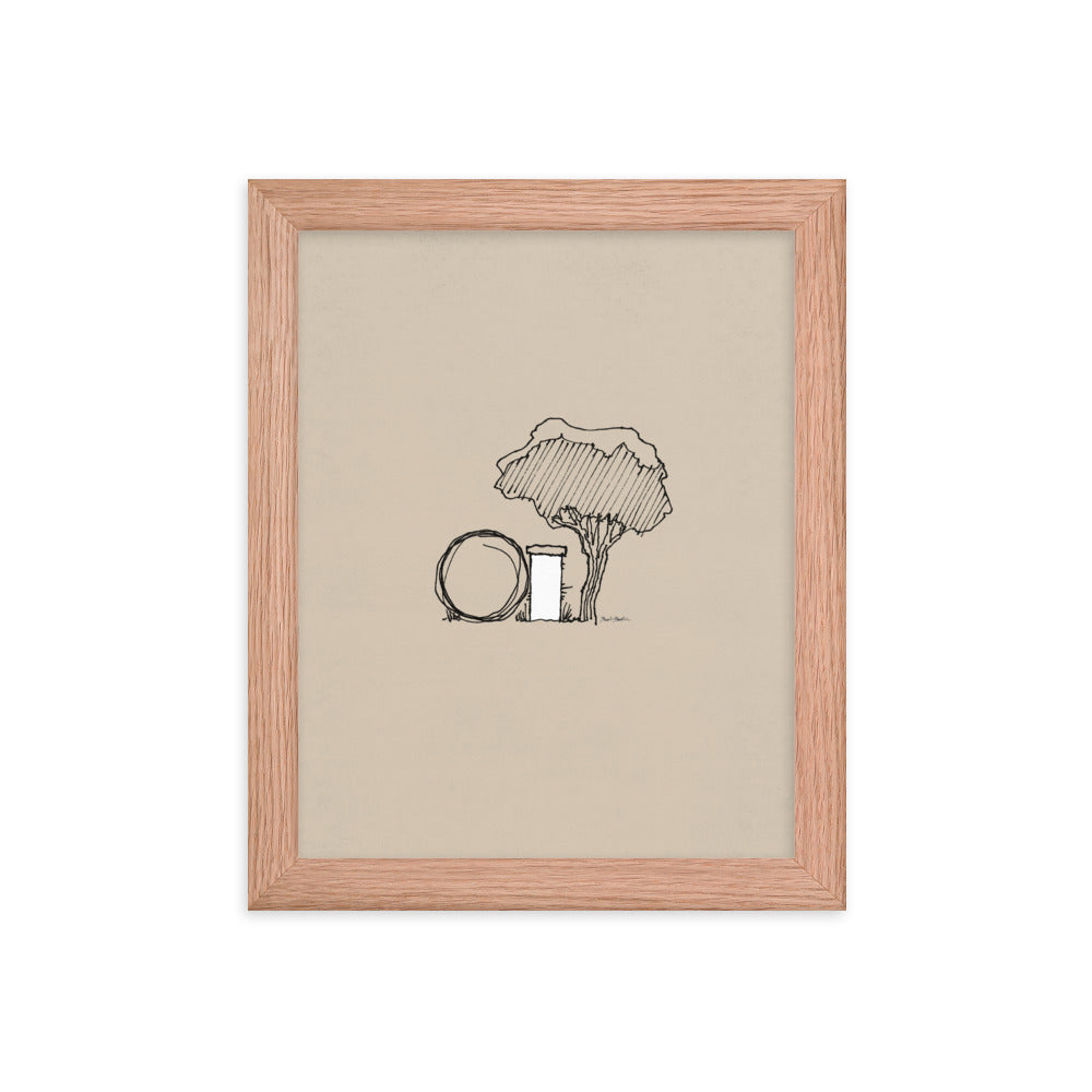 Empty Tomb Minimalist Art - Framed