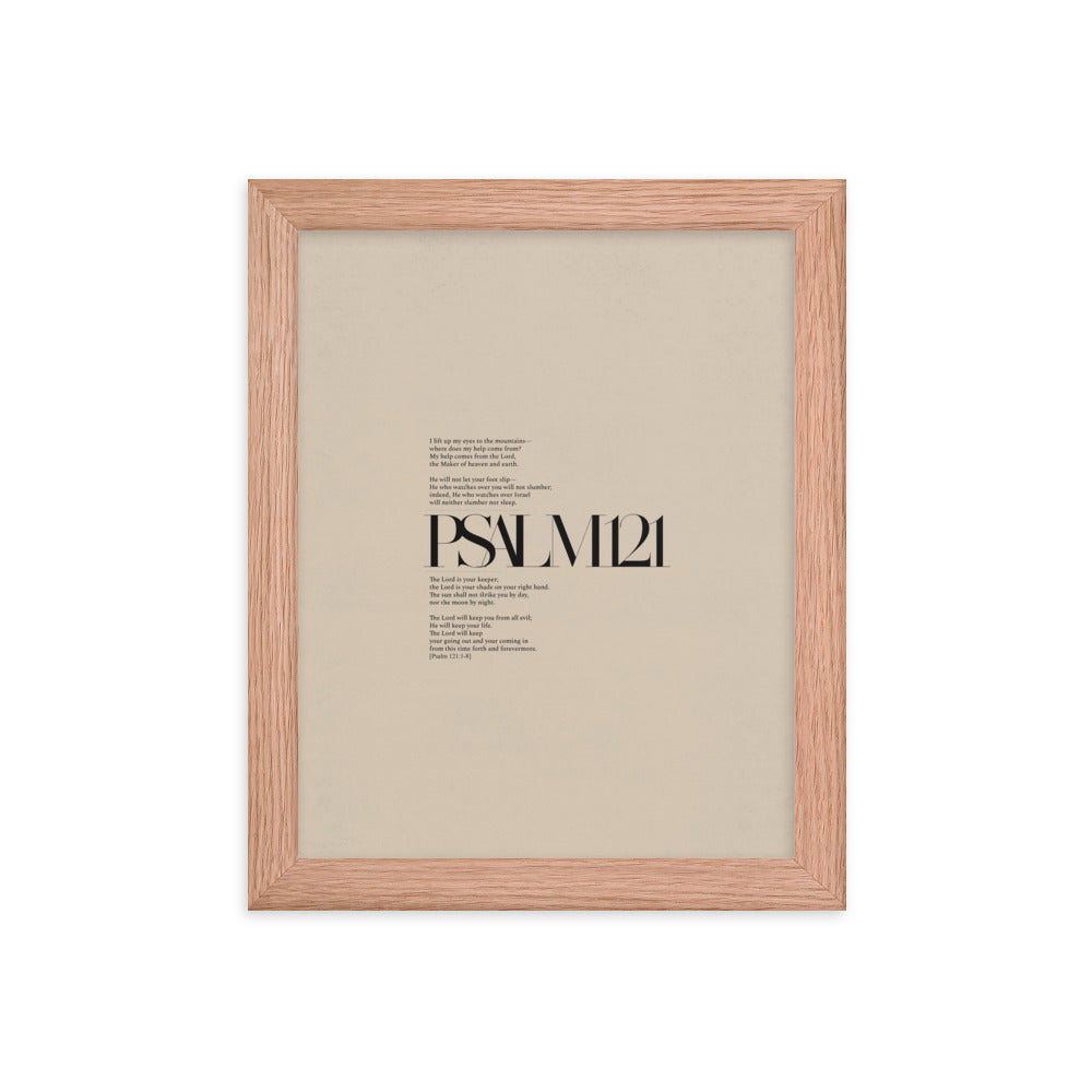 Psalm 121 Full Chapter Minimalist Design - Framed