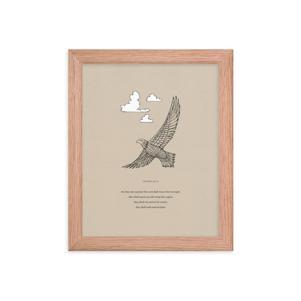 Mount Up with Wings Like Eagles Isaiah 40:31 - Framed