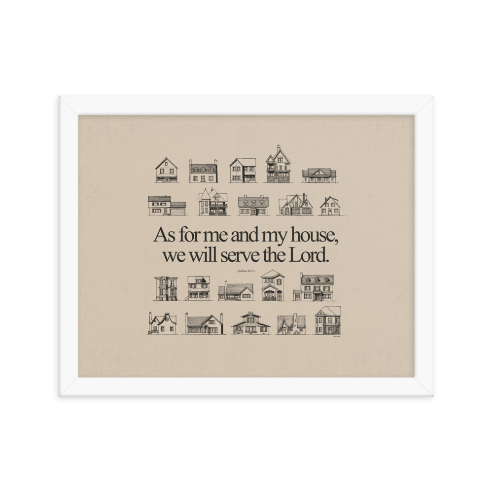 As For Me and My House Joshua 24:15 - Framed