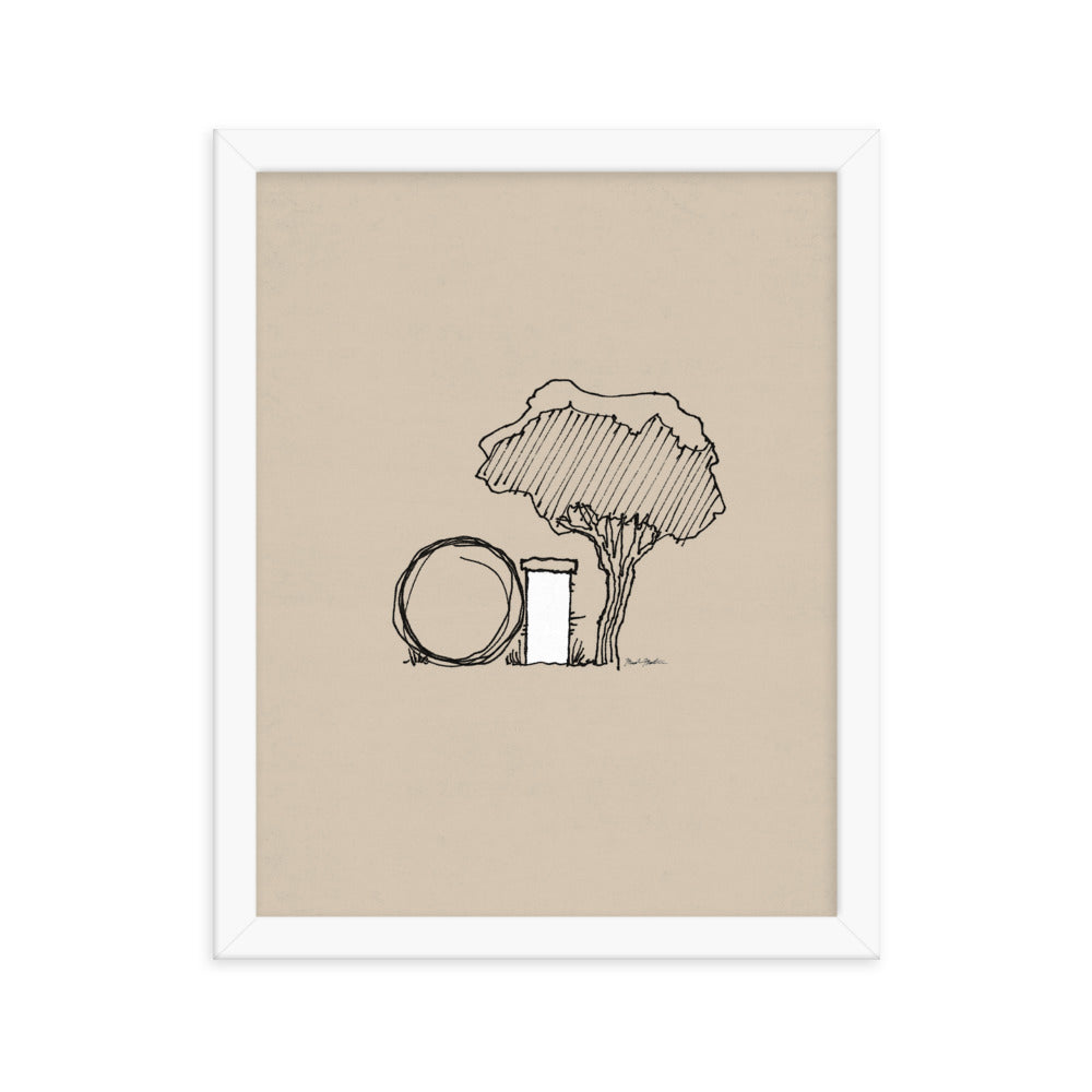 Empty Tomb Minimalist Art - Framed