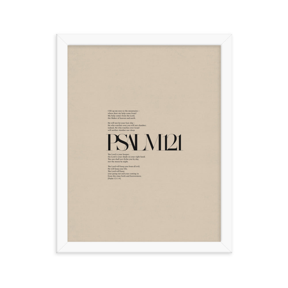 Psalm 121 Full Chapter Minimalist Design - Framed