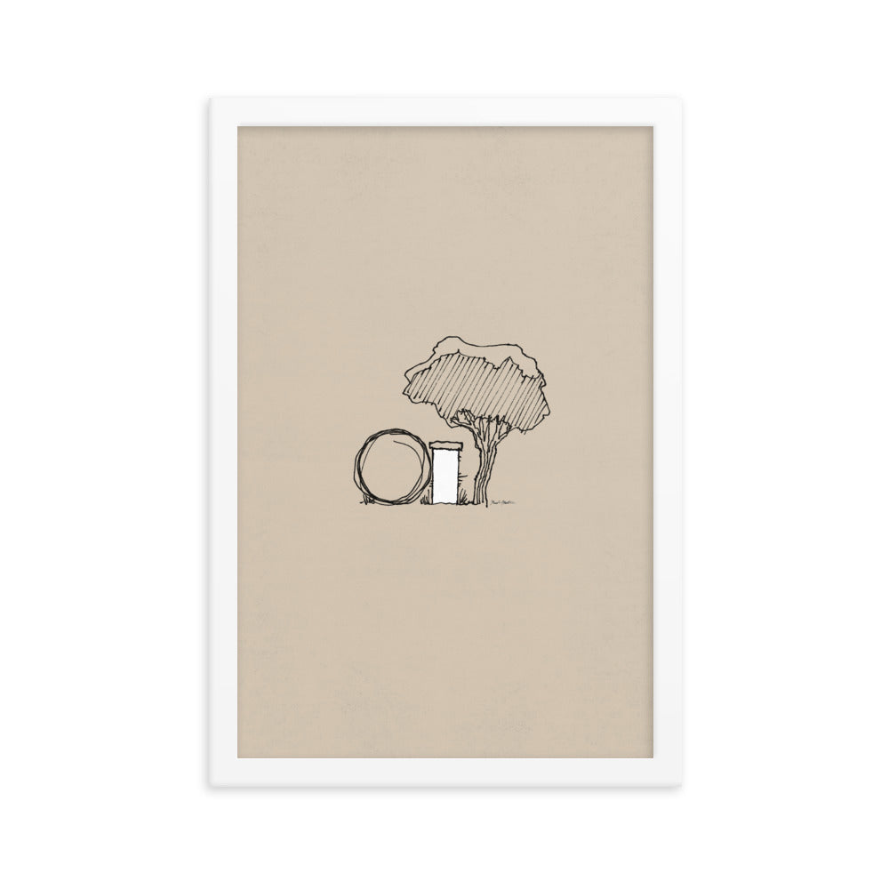 Empty Tomb Minimalist Art - Framed