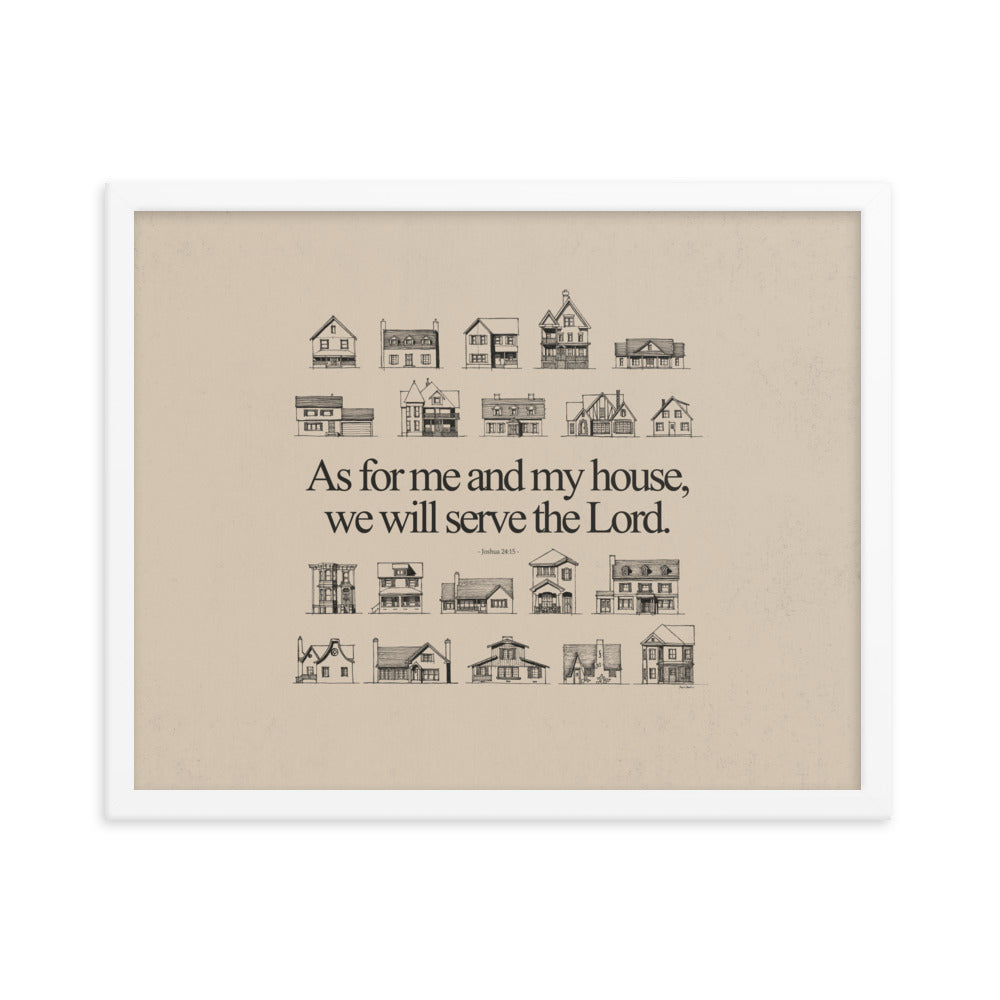 As For Me and My House Joshua 24:15 - Framed