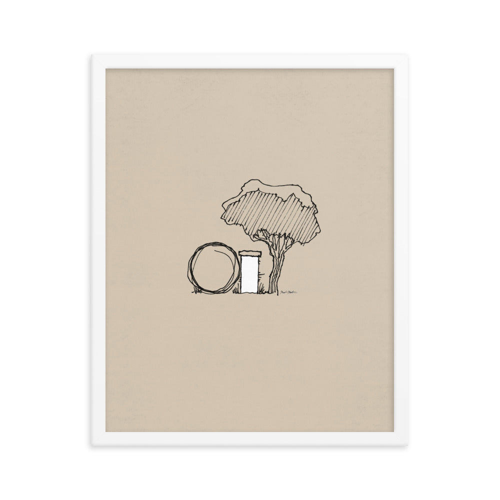 Empty Tomb Minimalist Art - Framed