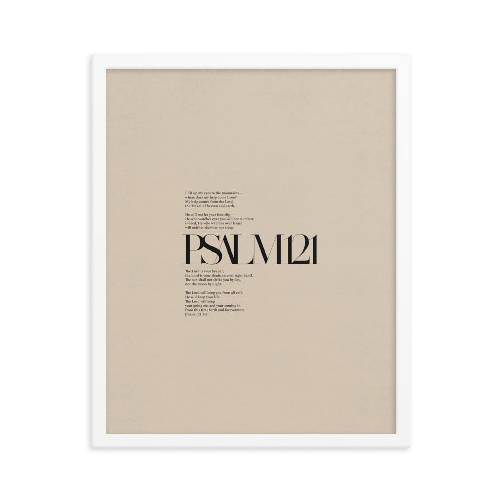 Psalm 121 Full Chapter Minimalist Design - Framed