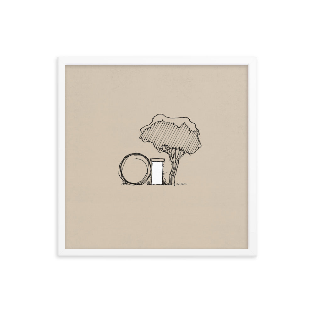 Empty Tomb Minimalist Art - Framed